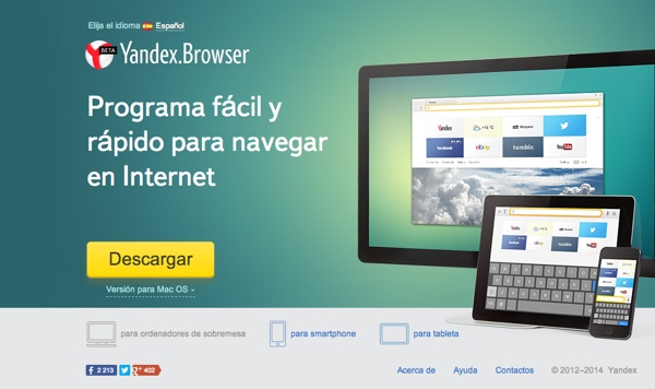 Yandex Browser en español